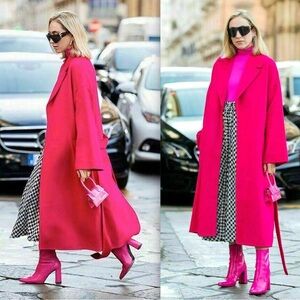 Zara coat with Tie Belt and Lapel Collar